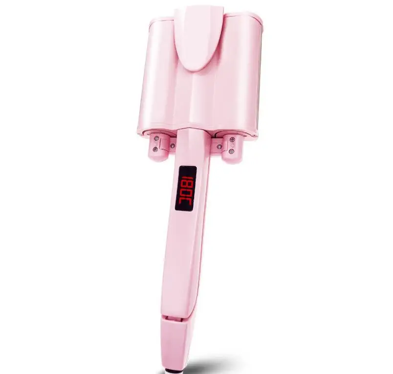 

LCD 26mm 32mm Ceramic Three tube Hair curler Triple Barrel Deep Wave water ripple egg rolls hair curling iron Hair Styling tool
