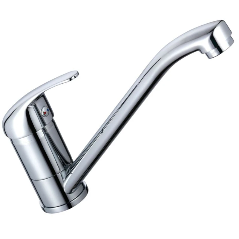

Sturdy Durable Chromium Brass Faucet Tap Single Handle For Bathroom Hand Basin Sink Household Faucet