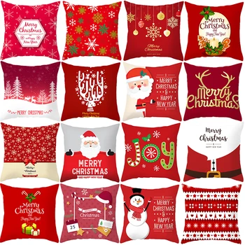 

Red Santa Claus Tree Christmas Cushion Cover Merry Christmas Decorations For Home Ornament Table Decor 2020 Xmas Gift New Year