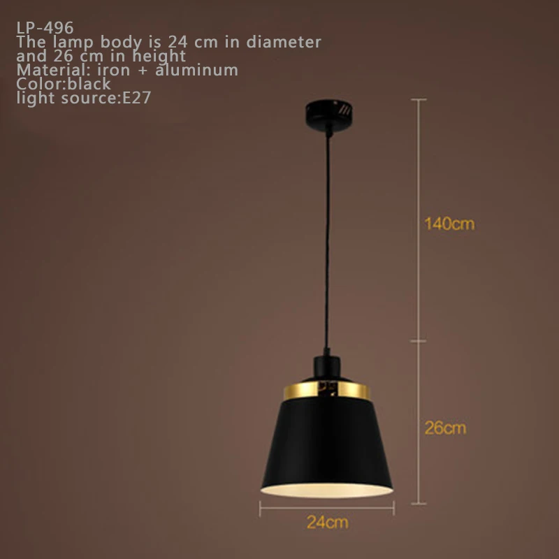 Современный подвесной светильник в скандинавском стиле, ретро, лофт, Подвесная лампа, налобный фонарь, светодиодная лампа, арт-деко, светильник, алюминиевый прикроватный абажур, лампа для кухни