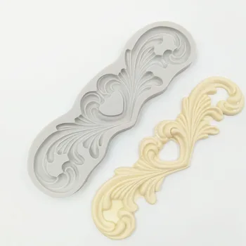

European Ornament Heart Shape 3D Craft Relief Chocolate Confectionery Silicone Mold Fondant Cake Kitchen Decorating DIY Tools