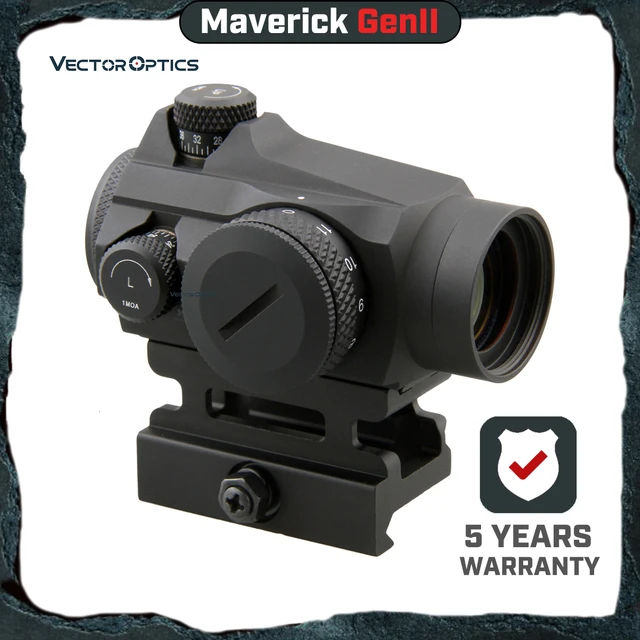 US $69.00 Vector Optics Maverick GenII 1x22 Red Dot Scope Sight Hunting Optic Tactical Uncapped Turret QD Mou