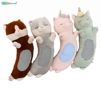 

70cm Lovely Unicorn Plush toys Pillows Cat soft Stuffed Animal Pillow Kids Sleep Partner Sofa cushion