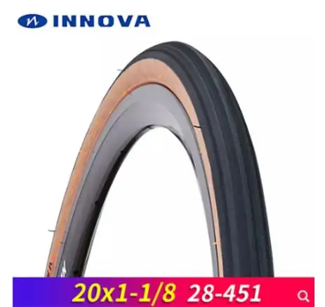 INNOVA 28-451 Складная Ткань Ретро велосипедная шина желтая ОБОДОЧНАЯ 20 × 1-1/8 версия