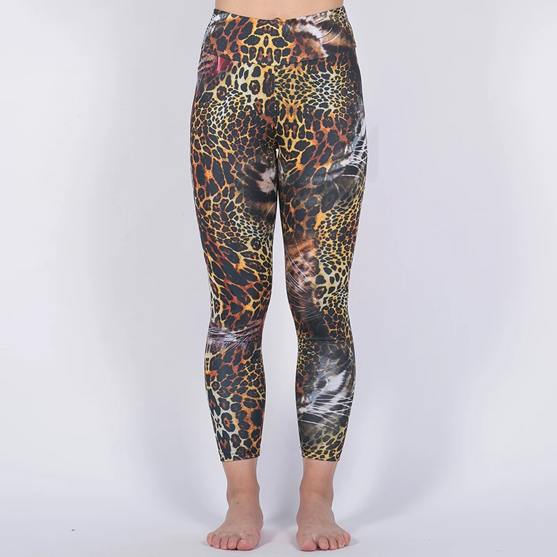 Новые модные сексуальные леопардовые штаны для йоги женские бедра пуш ап