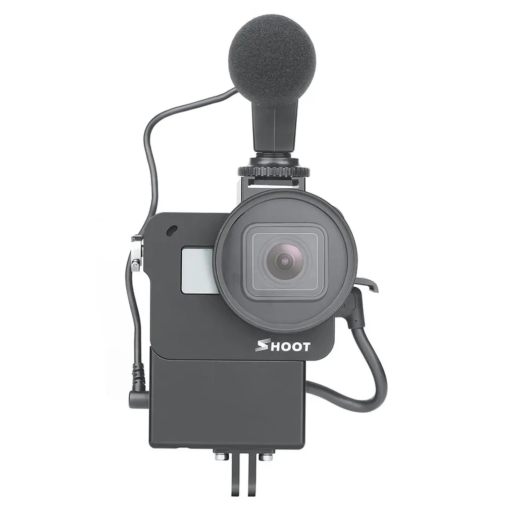 Для GOPRO5/6 plus/7 клетка для собак с ЧПУ чехол С микрофоном адаптер Разделение металлическая клетка для собак чехол