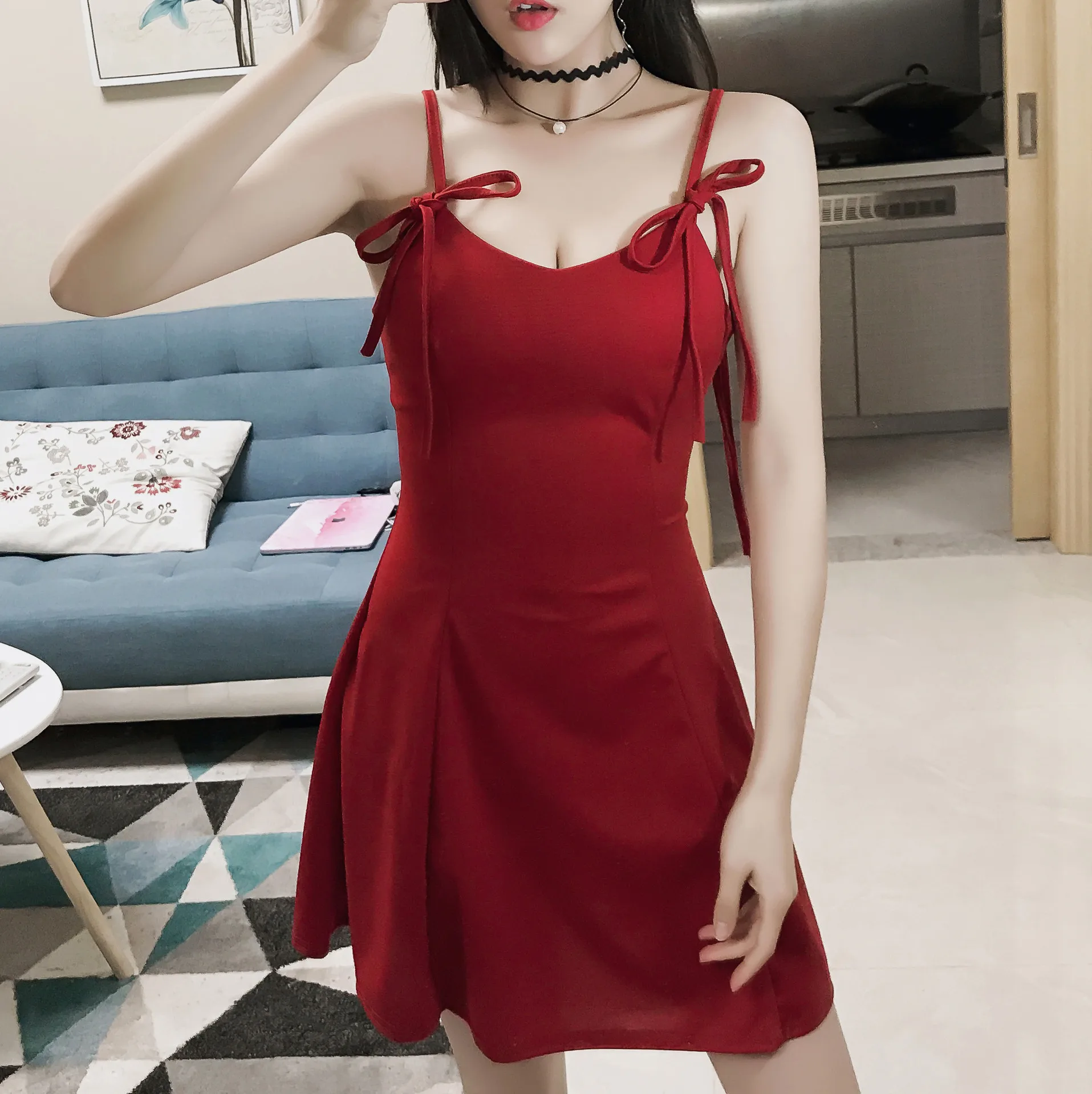 

Nightclub Sexy WOMEN'S Dress 2020 Summer New Style Tight Camisole Lace-up Tube Top Base Skirt Elegant Formal Dress