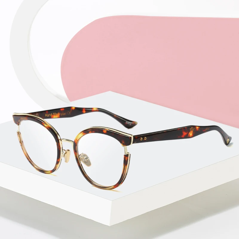 Eyeglasses Frames Eyewear Frames Women Glasses Fashion Eyeglasses Woman Semi-Transparent Optical Eyeglasses Fashion Frame Spectacles for Women Prescription Eyewear Glasses Frame