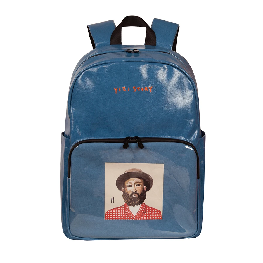 blue backpack Креативный водонепроницаемый большой емкости школьный рюкзак рюкзаки для девочек и мальчиков в серии YIZI story(магазин Fun kik - Цвет: blue backpack