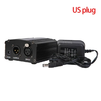 

48V Dedicated Capacitance Recording Condenser Electric Audio Sound Card External Stereo Plug Microphone KTV Power Supply Adapter