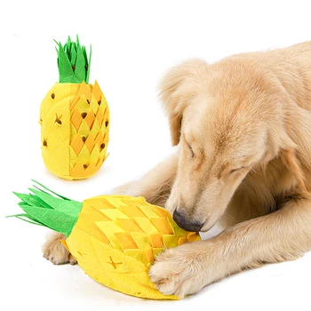 

Pet Dog Vocalize Pineapple Hidden Food Sniffing Toy Dog Work Searching Pad For Training Natural Smelling Skills Preventing