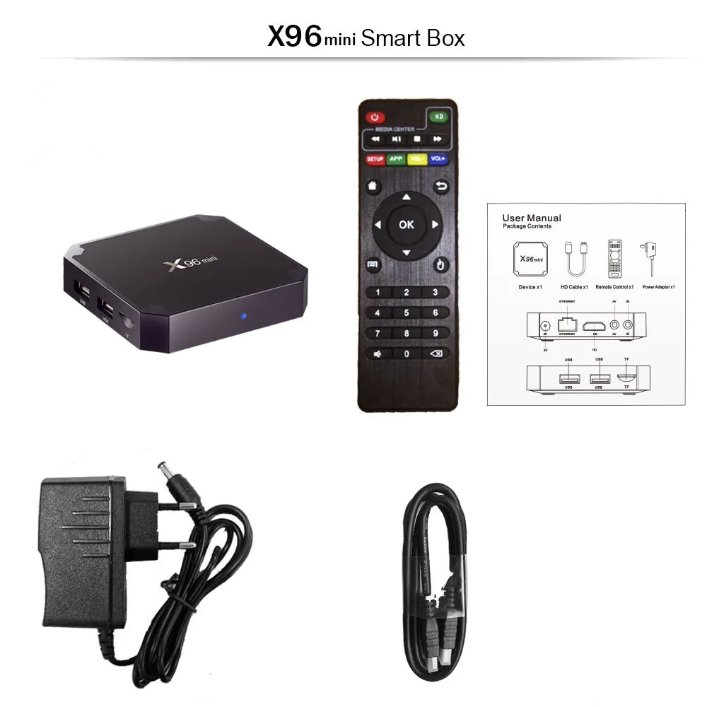 X96Mini Android tv Box+ французский Арабский испанский IP tv 1G/8G& 2G/16G WiFi 4K Smart IP tv Box Procaja IP tv 2000Live+ 4000VOD FHD качество