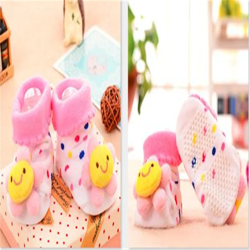 Носки для малышей; носки-тапочки для младенцев; милые противоскользящие носки с рисунком для новорожденных; сезон осень-весна; модные носки для малышей с изображением животных
