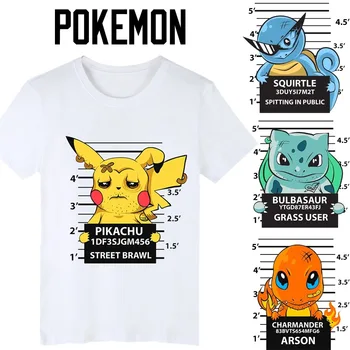 

New Men Women Pokemon T Shirt Funny Squirtle Tops Tees Unisex Charmander Short Sleeve Casual Boys Girls Teens Pikachu T-shirts