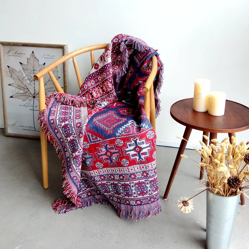 Foreign Trade Cotton Thread Knitted Sofa Cover Casual Blanket Bed& Breakfast Inn Decoration Tapestry