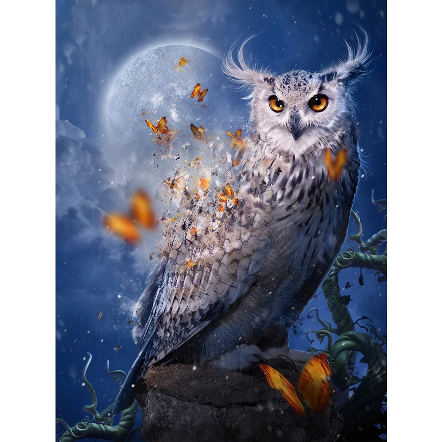

3D Diamond Painting new Cross Stitch Owl Pattern 5D Diamond Embroidery full round diamond Mosaic Home Decor DIY diamond art
