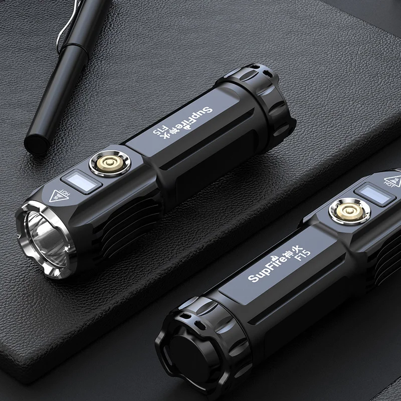 US $35.49 SupFire F15T 36W Higt Powerful Flashlight With USB Charge EDC Tactical Light Camping Lantern Self Defense Waterproof LED Torch