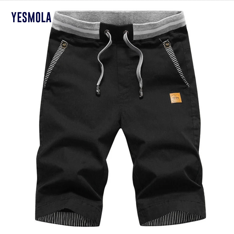 

Мужские шорты YESMOLA, летние модные повседневные модные стильные бордшорты, бермуды, мужские бриджи на шнуровке с эластичной талией, пляжные шорты