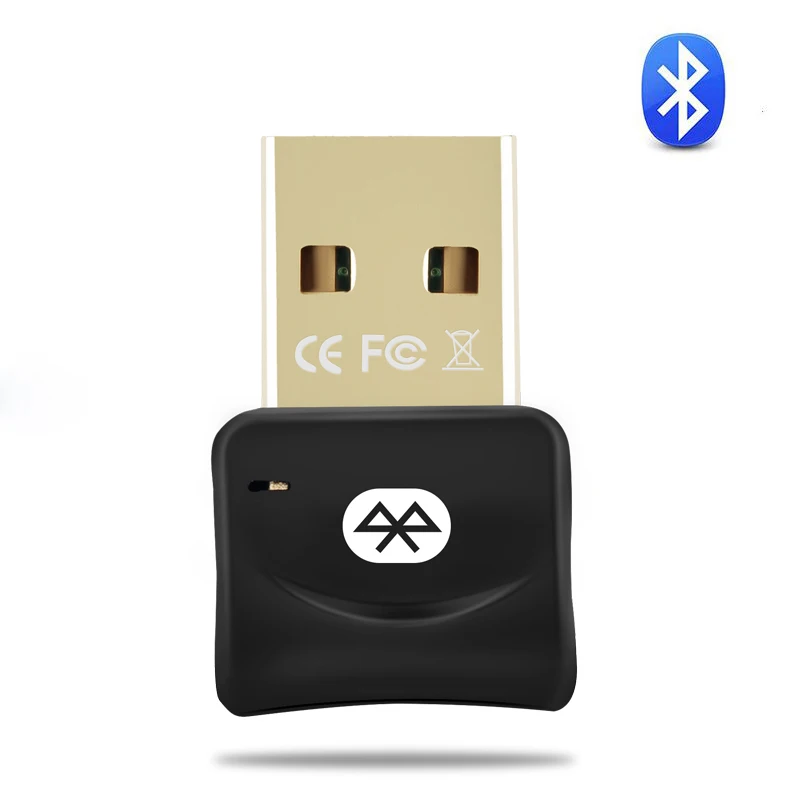 Black Беспроводной usb-адаптер Bluetooth для компьютера Bluetooth Dongle USB Bluetooth 4,0 PC адаптер Bluetooth приемник передатчик - Цвет: Black