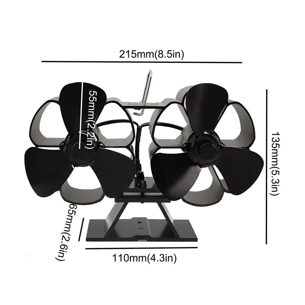 Новая ультра тихий Высокое качество 6 лист двойной головкой вентилятор для