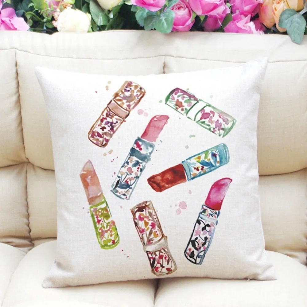 45-45cm-Printed-Pillowcase-Perfume-Bottles-Lipstick-Velvet-Cushion-Cover-Square-Pillowslip-Home-Pillow-Covers(7)