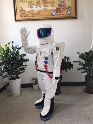 Космический костюм астронавта талисмана с рюкзаком логотипом перчатки обувь |