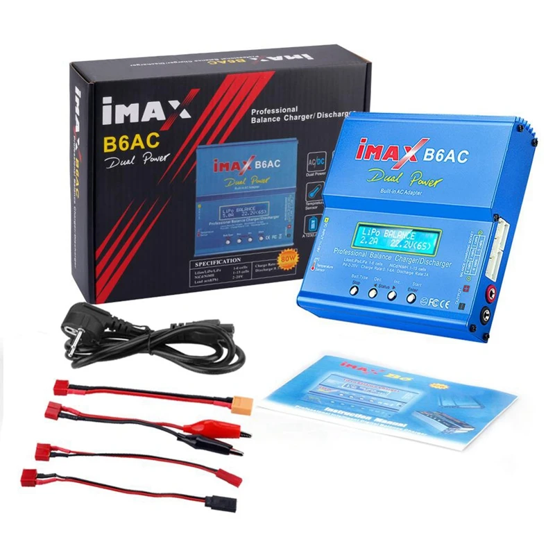 B6 AC IMAX мини 80 Вт 6A RC зарядное устройство Lipo батарея баланс зарядное устройство для дрона Nimh Nicd Батарея баланс зарядное устройство RC Dis зарядное устройство EU штекер