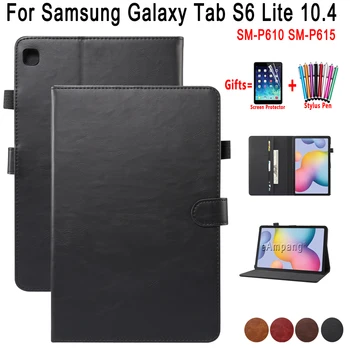 

Case for Samsung Galaxy Tab S6 Lite 10.4 P610 P615 Premium Leather Smart Auto Sleep Wake Cover Tablet Shockproof Flip Shell