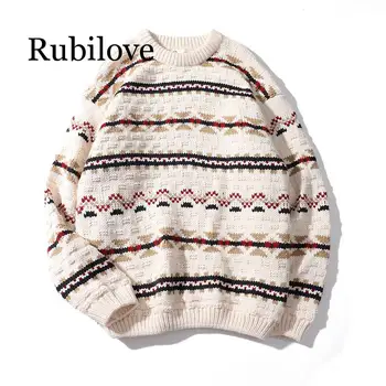 

Autumn and Winter 2019 New women's Korean Geometric Pattern Embroidery Long-sleeve Oversized Loose Round Neck Knitted Sweater