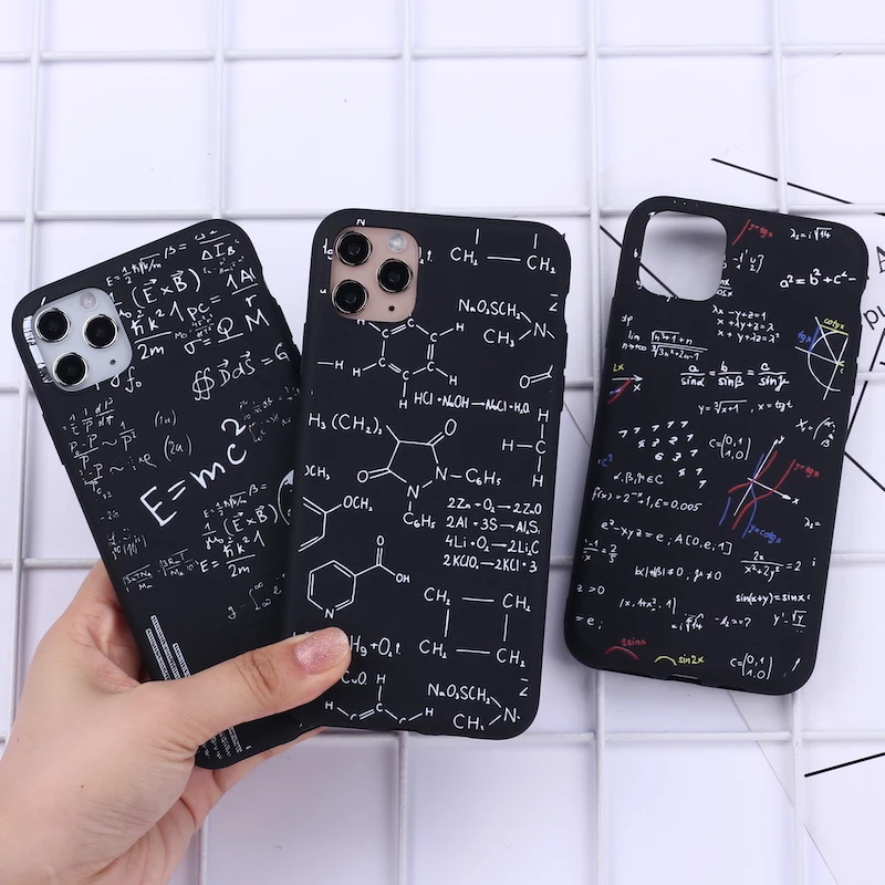 Physics Chemical Mathematics Phone Cover For iPhone 11 12 13Pro Max X XS XR 7 8 7Plus 8Plus SE Soft Silicone Case Fundas | Мобильные