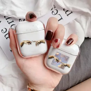 

Clear Case For Airpods Art Transparent Case For AirPods 1 2 Case Hard PC Protective Cover Wireless Earphone Case