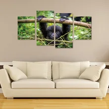 Qt054 джунгли шимпанзе стиль сочетание креативные настенные декоративные наклейки крутые наклейки на стену производители оптом Cust