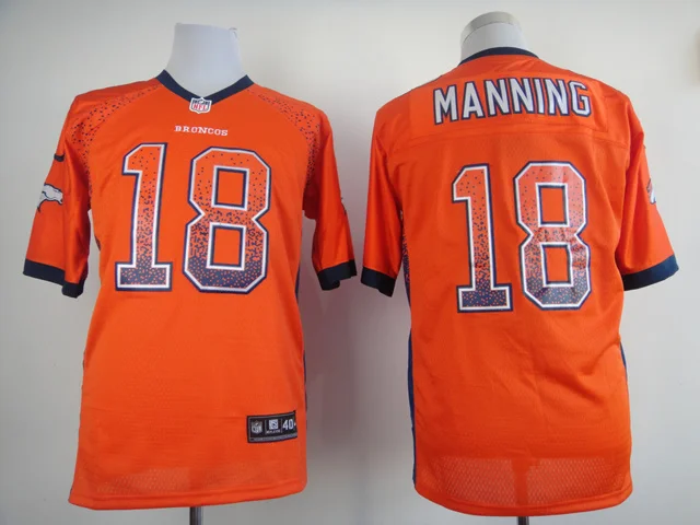 Denver fashion, Peyton Manning, Von Miller, demarus Ware, Demaryius Thomas John Elway Jersey - Цвет: Черный
