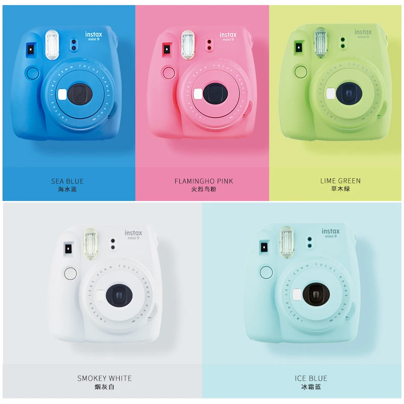 Cámara fotográfica instantánea Fujifilm Instax Mini 9, impresora de fotos  de imagen desechable, varios colores para elegir|Impresoras| - AliExpress