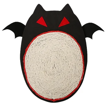 

Pet Cat Pad Scraping Sisal Pad Cat Scratch Board Bat-shaped Durable Sisal Fabric Toy Cats Pet Grab Pad Cat Supplies N06
