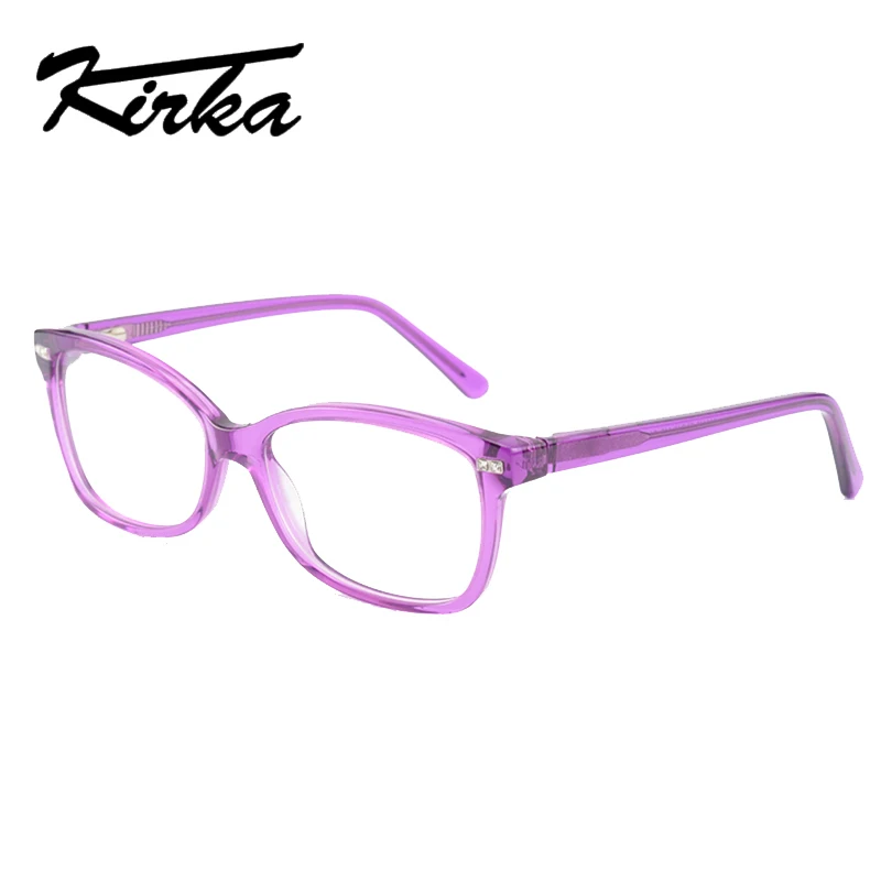 

Vintage Glasses Frame Women Pure Acetate Myopia Glasses Purple Eyeglass Frames For Women Spring Hinge Optical Spectacles Frame