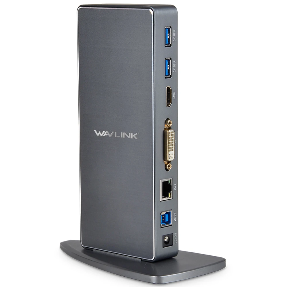 Универсальная док станция Wavlink USB 3 0 для ноутбука алюминиевый сплав Двойной видео