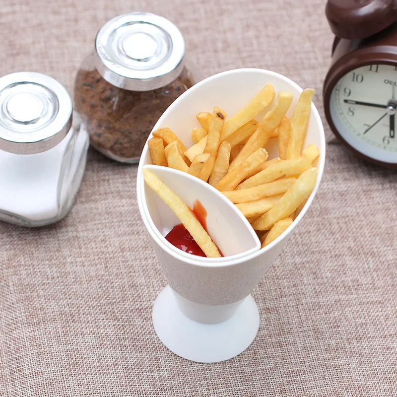 Французский контейнер для картофеля фри Салат чаша для макания Potatoe инструмент чашка пластиковая посуда Ассорти соус-Кетчуп Джем соусница чаша приспособление для салата гаджет
