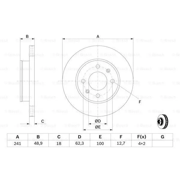 Диск тормозной HYUNDAI i10 1.1 08-/KIA PICANTO 1.0-1.1 04- перед