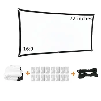 

84inch Projector Screen 16:9 Portable Movie Video Projector Screen for Outdoor Use Outdoor Movie Screen