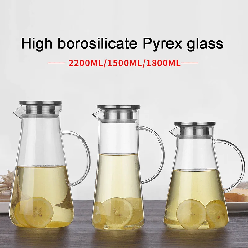 Duckbilled Stainless Steel Lid Heat resistant Kettles Household Glass