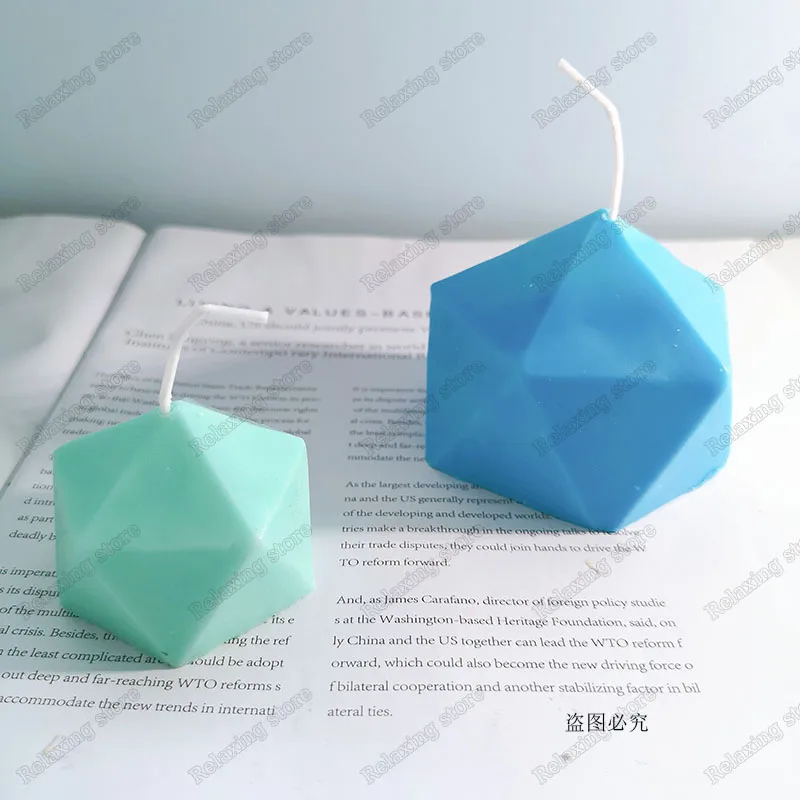 

Geometric Polygon Shape Aromatherapy Candle Molds 3D Irregular Plaster Craft Silicone Mold Handmade Beeswax Candle Mould