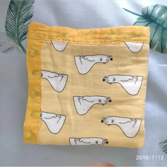 4 слоя бамбуковое волокно, мягкие летние муслиновые Одеяло динозавр для ребенка пеленать одеяло; Банное полотенце детское одеяло для новорожденных - Цвет: as picture