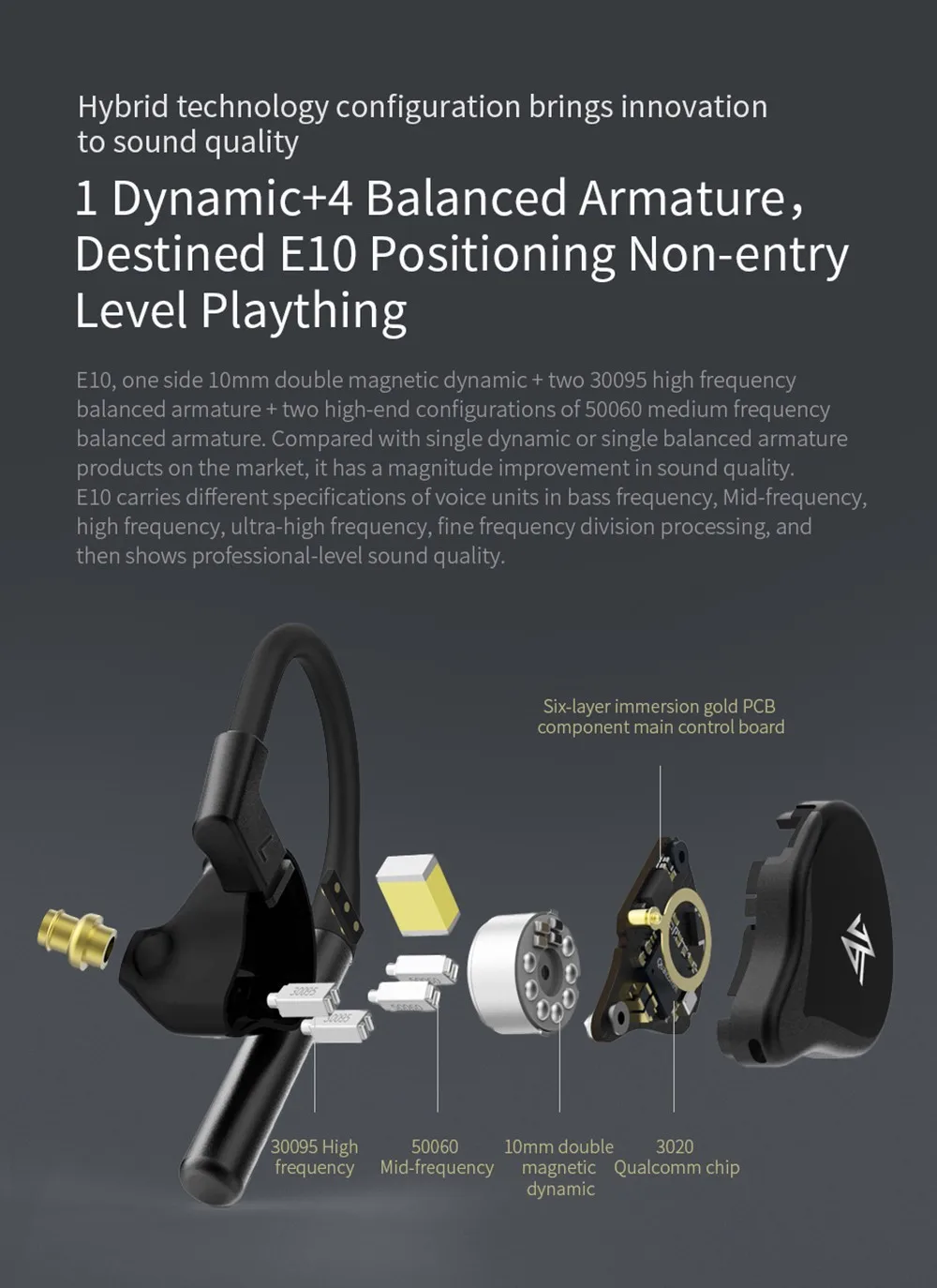 Оригинальные KZ E10 1DD+ 4BA гибридные настоящие беспроводные наушники AptX Bluetooth 5,0 наушники Bluetooth беспроводные наушники для бега