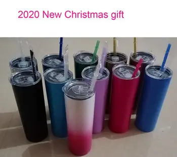 

Whoesale 20oz Wine Tumbler Skinny Cup With Lid Straw Beer Cup Double Wall Vacuum Insulated Mug Stainless Steel Slim Tall Thermo