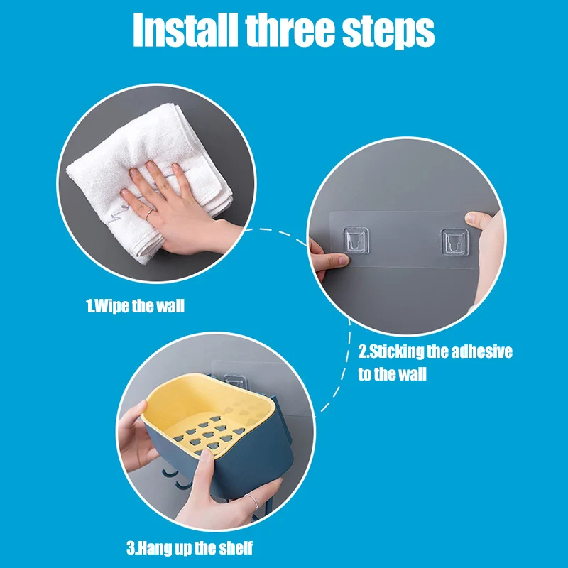 Newly Bathroom Shelf Storage Rack Organizer Shower Gel Shampoo Holder Home Decor Drain Rack