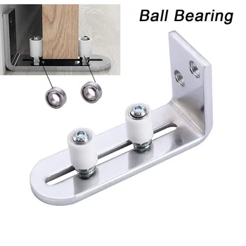 

Stainless Steel Barn Door Floor Guide Chrome Fully Adjustable Sliding Floor Guide Sliding Door Slide Rail For Barn Door Hardware
