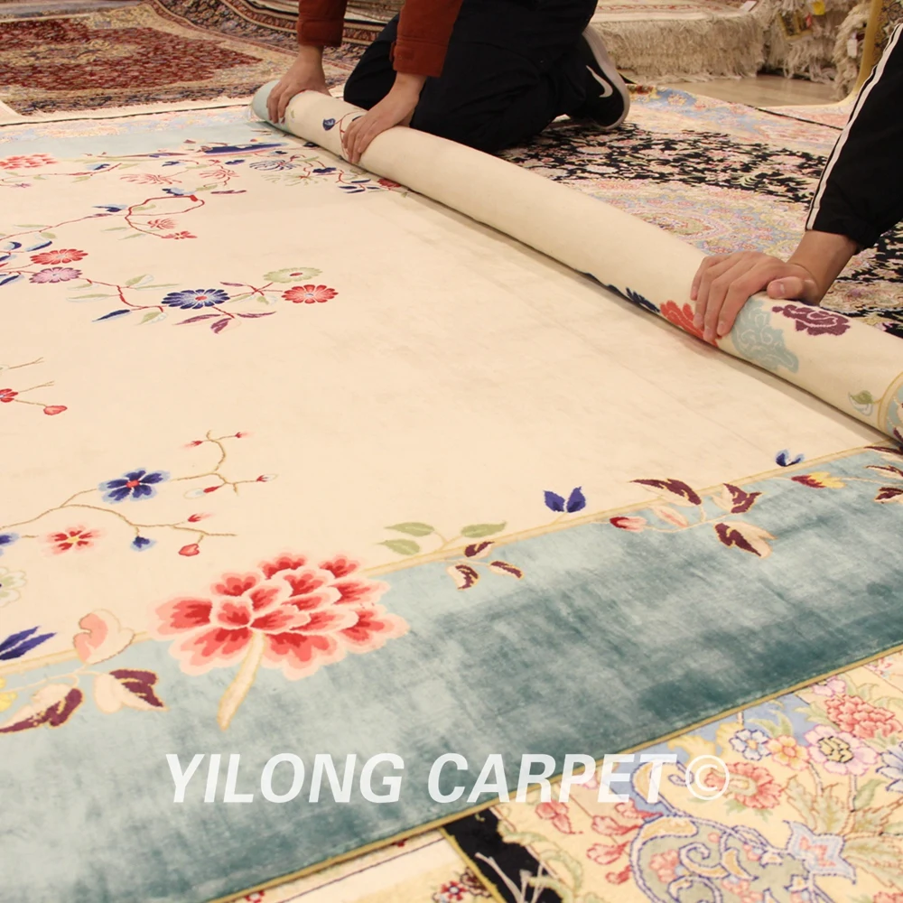 Yilong 6'x9' винтажный арт-деко ковер ручной работы китайские шелковые коврики коврик для гостиной кровать коврик для комнаты (TJ2018010A6x9)