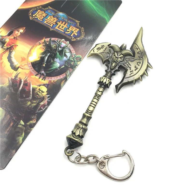 Игра WOW брелок 12 см оружие Модель Lich King Frostmourne брелок Horde The Alliance аксессуары сувениры на цепочку для ключей подарки - Цвет: E