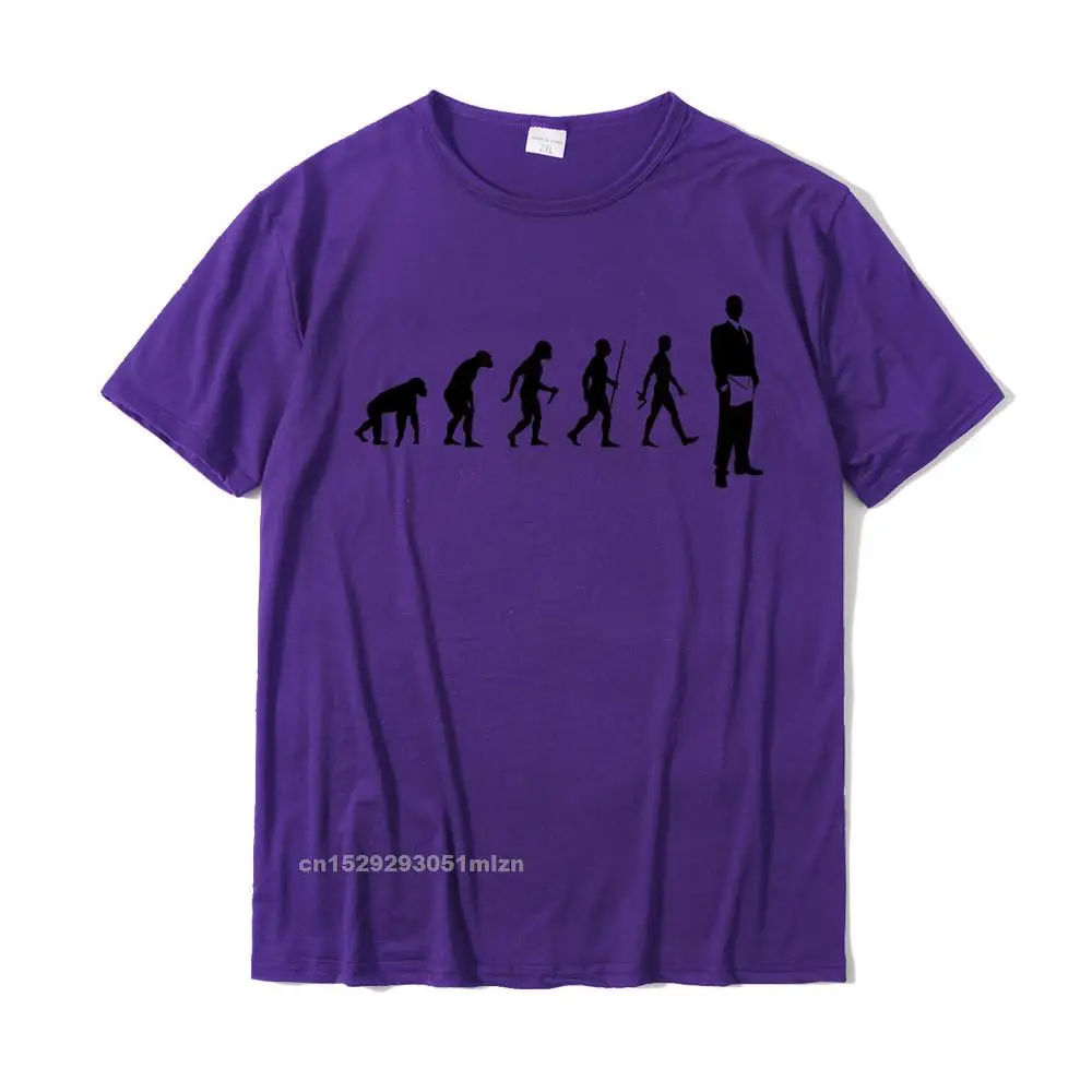 Geek T-shirts for Men Normal Summer Tops T Shirt Short Sleeve Newest Funny Tee-Shirts O-Neck 100% Cotton Drop Shipping Masonic Evolution Man To Mason Square Compass Freemason T-Shirt__3150 purple